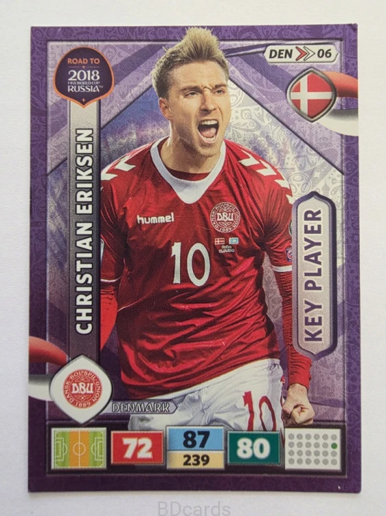 2018 Panini Road To World Cup Russia Christian Key Eriksen Dania Den 6