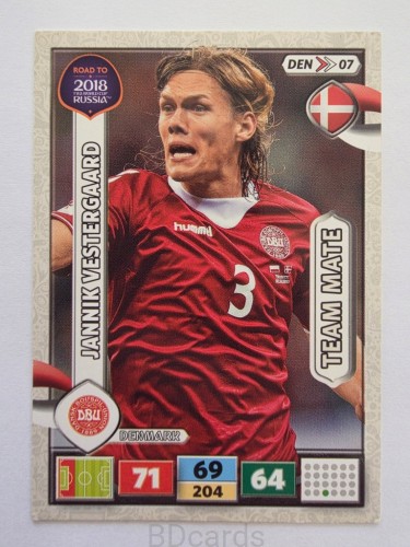 2018 Panini Road To World Cup Russia Jannik Vestergaard Dania Den 7