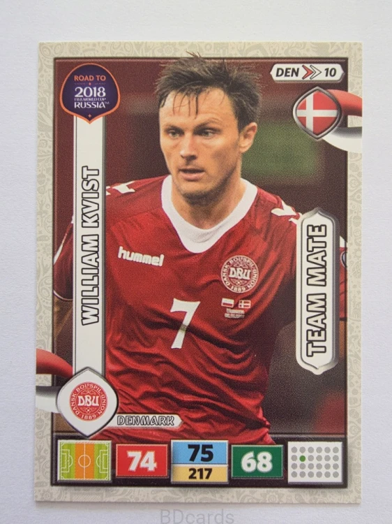 2018 Panini Road To World Cup Russia William Kvist Dania Den 10
