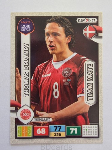 2018 Panini Road To World Cup Russia Thomas Delaney Dania Den 11