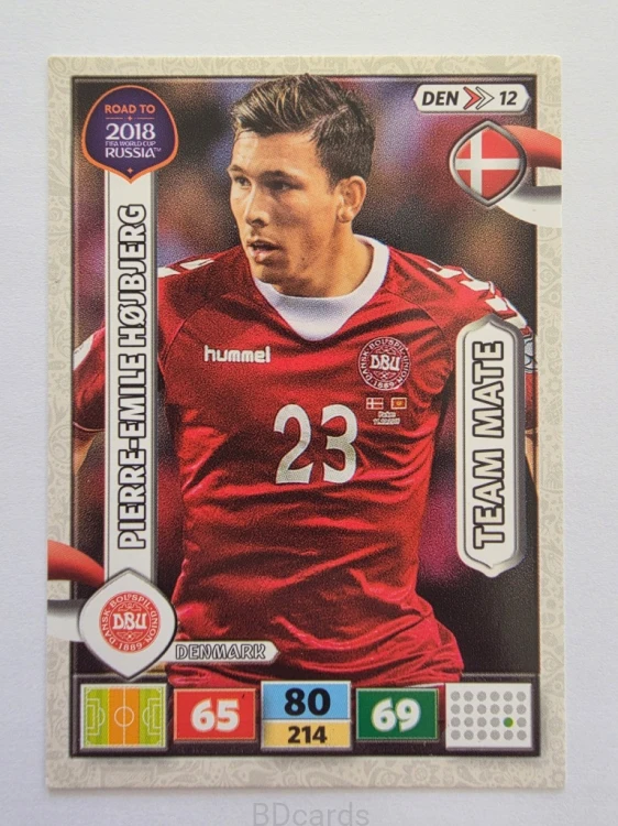 2018 Panini Road To World Cup Russia Hojbjerg Dania Den 12