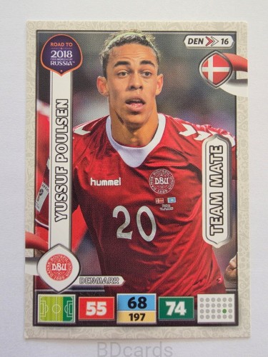 2018 Panini Road To World Cup Russia Yussuf Poulsen Dania Den 16