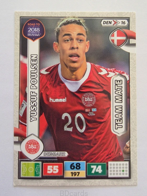 2018 Panini Road To World Cup Russia Yussuf Poulsen Dania Den 16