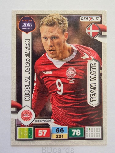 2018 Panini Road To World Cup Russia Nicolai Jorgensen Dania Den 17