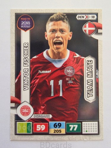 2018 Panini Road To World Cup Russia Victor Fischer Dania Den 18
