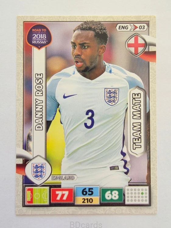 2018 Panini Road To World Cup Russia Danny Rose Anglia Eng 3