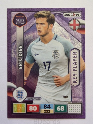 2018 Panini Road To World Cup Russia Eric Dier Key Player Anglia Eng 6