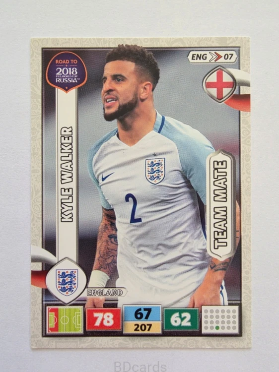 2018 Panini Road To World Cup Russia Kyle Walker Anglia Eng 7