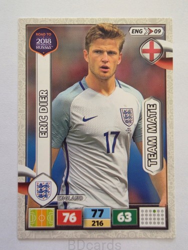2018 Panini Road To World Cup Russia Eric Dier Anglia Eng 9