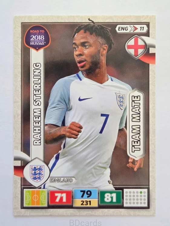 2018 Panini Road To World Cup Russia Raheem Sterling Anglia Eng 11