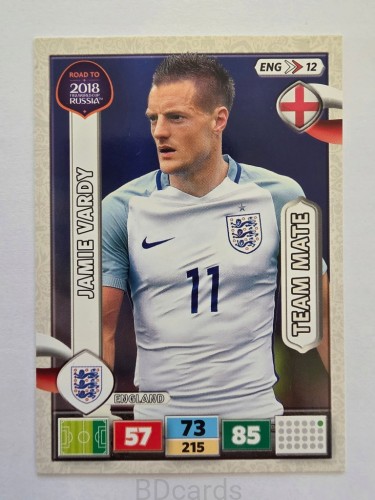 2018 Panini Road To World Cup Russia Jamie Vardy Anglia Eng 12