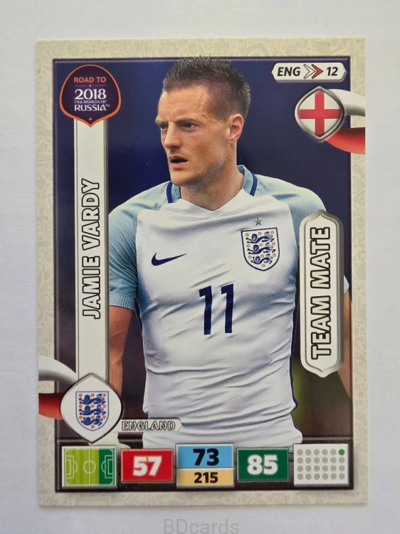 2018 Panini Road To World Cup Russia Jamie Vardy Anglia Eng 12