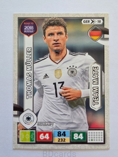 2018 Panini Road To World Cup Russia Thomas Muller Niemcy Ger 18