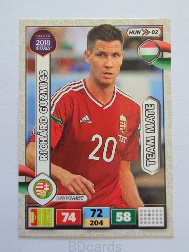 2018 Panini Road To World Cup Russia Richard Guzmics Węgry Hun 2