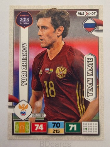2018 Panini Road To World Cup Russia Yuri Zhirkov Rosja Rus 7