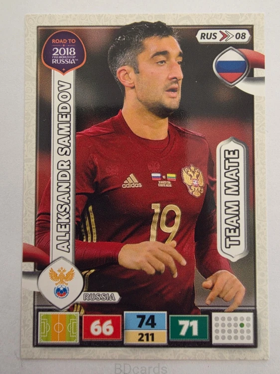2018 Panini Road To World Cup Russia Aleksandr Samedov Rosja Rus 8