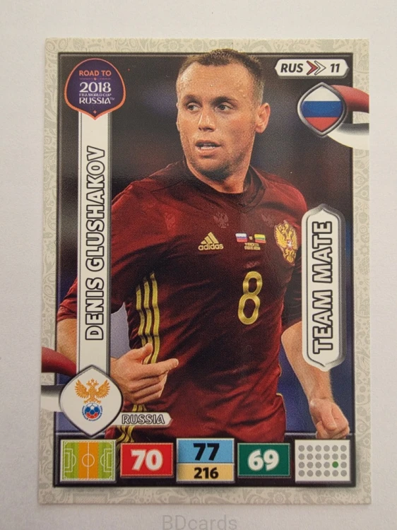 2018 Panini Road To World Cup Russia Denis Glushakov Rosja Rus 11