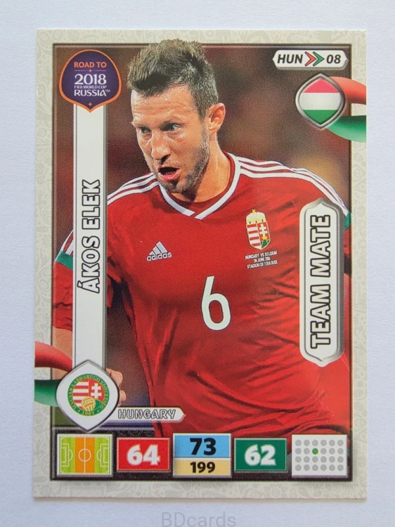 2018 Panini Road To World Cup Russia Akos Elek Węgry Hun 8 /RD