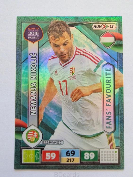 2018 Panini Road To World Cup Russia Nemanja Nikolić Fans Węgry Hun 13 /RD