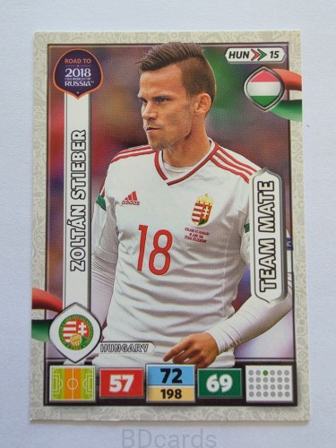 2018 Panini Road To World Cup Russia Zoltan Stieber Węgry Hun 15 /RD