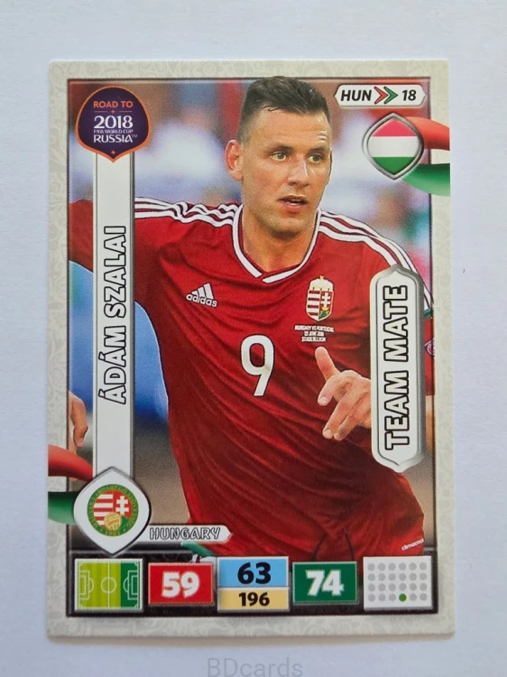 2018 Panini Road To World Cup Russia Adam Szalai Węgry Hun 18 /RD