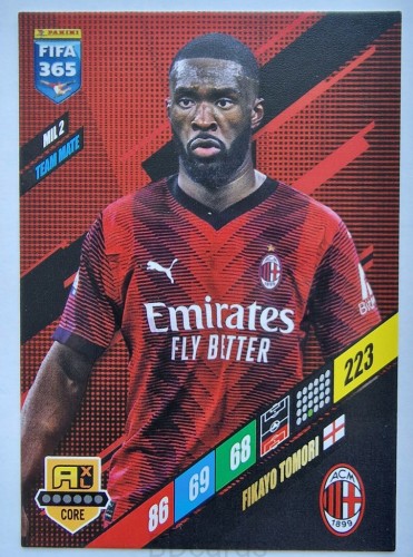 2023-24 Panini Fifa 365 Fikayo Tomori 2 AC Milan /SP20