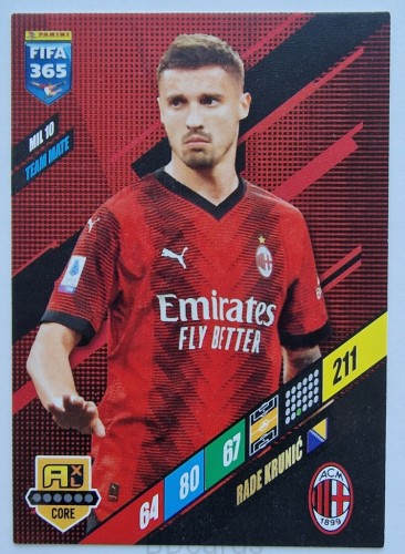2023-24 Panini Fifa 365 Rade Krunic 10 AC Milan /SP20