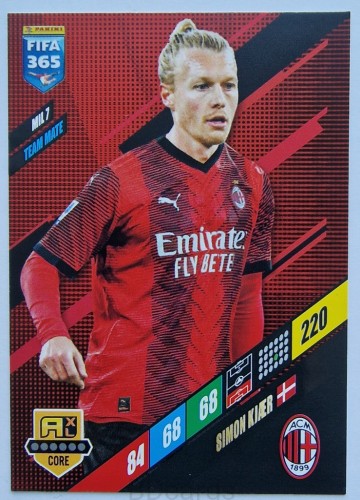 2023-24 Panini Fifa 365 Simon Kjaer 7 AC Milan /SP19