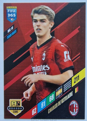 2023-24 Panini Fifa 365 De Ketelaere 16 AC Milan /SP19