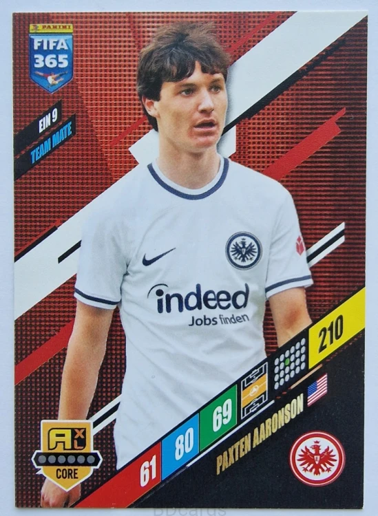 2023-24 Panini Fifa 365 Aaronson 9 Eintracht Frankfurt /SP17