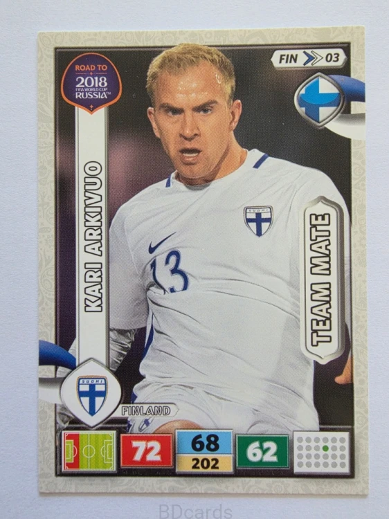 2018 Panini Road To World Cup Kari Arkivuo Finlandia Fin 3