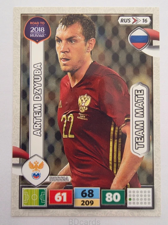 2018 Panini Road To World Cup Artem Dzyuba Rosja Rus 16