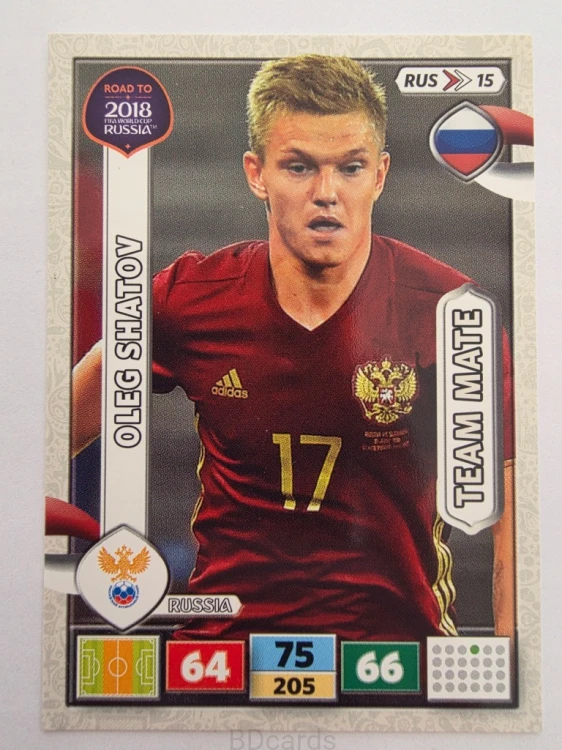 2018 Panini Road To World Cup Oleg Shatov Rosja Rus 15