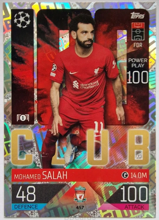 N5 Salah Liverpool Topps Match Attax 2023 Club 100