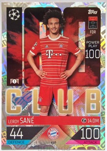 N6 Sane Bayern Monachium Topps Match Attax 2023 Club 100