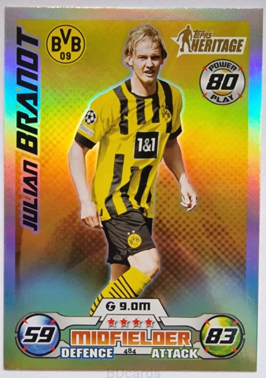 N6 Brandt Borussia Dortmund Topps Match Attax 2023 Heritage