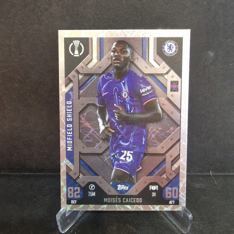 2025 Topps Match Attax Caicedo Chelsea Midfield Shield /E69