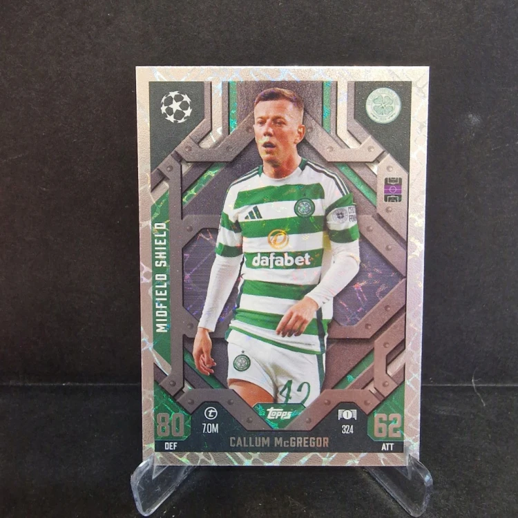 2025 Topps Match Attax McGregor Celtic Midfield Shield /E70