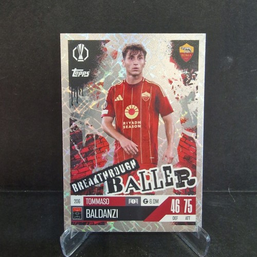 2025 Topps Match Attax Baldanzi AS Roma Baller /E70