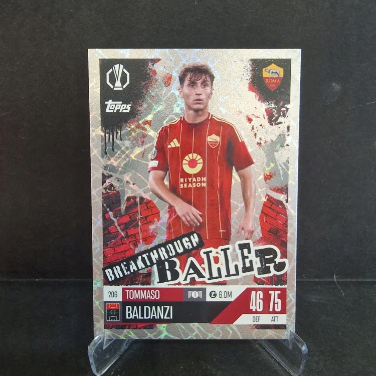 2025 Topps Match Attax Baldanzi AS Roma Baller /E70