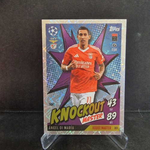 2025 Topps Match Attax Angel Di Maria Benfica Knockout /E71