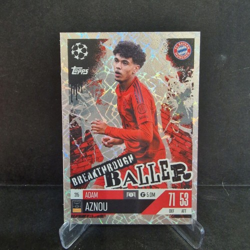 2025 Topps Match Attax Adam Aznou Bayer Monachium Baller /E74