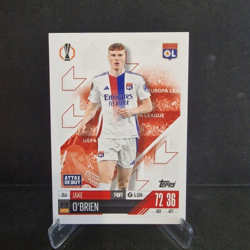 2025 Topps Match Attax Jake O'Brien Olympique Lyon /E77