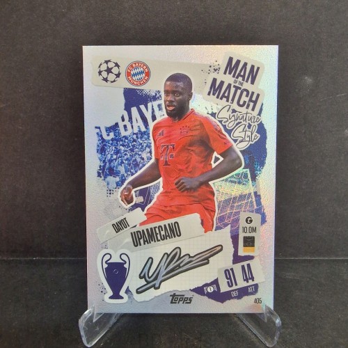 2025 Topps Match Attax Upamecano Bayern Monachium Man of the Match /E77