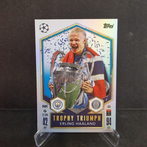 2025 Topps Match Attax Erling Haaland Manchester City Trophy Triumph /E78