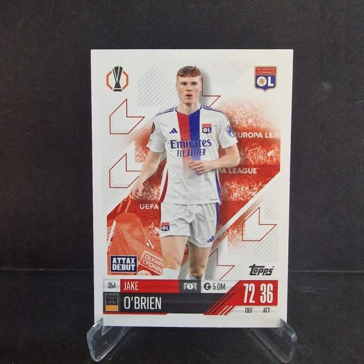 2025 Topps Match Attax Jake O'Brien Olympique Lyon /E78