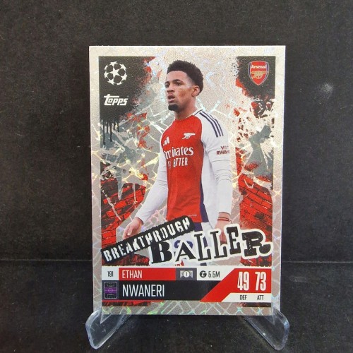 2025 Topps Match Attax Ethan Nwaneri Arsenal Breakthrough Baller /K3
