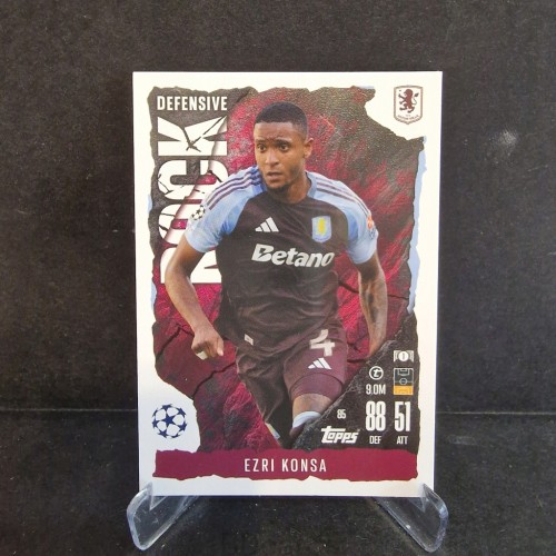 2025 Topps Match Attax Ezri Konsa Aston Villa Devensive Rock /K4