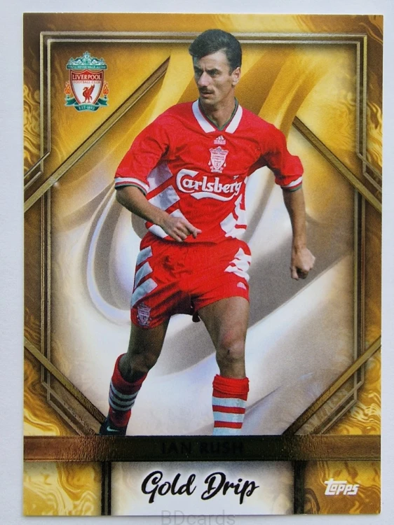 2023 Topps Fan Set Liverpool Ian Rush Gold Drip /B