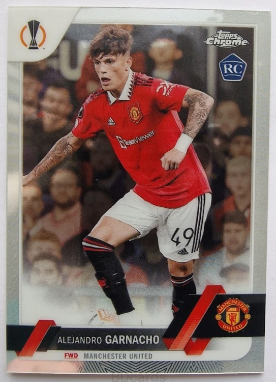 2022-23 Topps Chrome UEFA Garnacho Manchester United /RU2